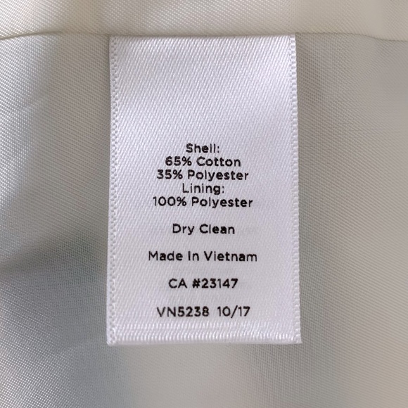 Talbots Cream Stripe Fringe Blazer - Picture 11 of 12